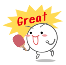 Let's enjoy table tennis!! (English) sticker #3597388