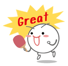 Let's enjoy table tennis!! (English) sticker #3597388