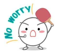 Let's enjoy table tennis!! (English) sticker #3597390