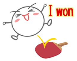 Let's enjoy table tennis!! (English) sticker #3597393