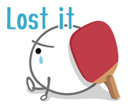 Let's enjoy table tennis!! (English) sticker #3597394