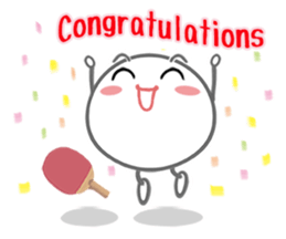 Let's enjoy table tennis!! (English) sticker #3597406