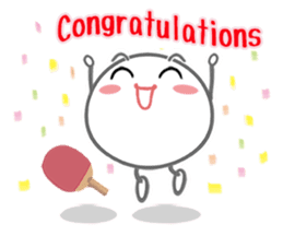 Let's enjoy table tennis!! (English) sticker #3597406