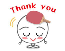 Let's enjoy table tennis!! (English) sticker #3597407