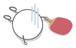 Let's enjoy table tennis!! (English) sticker #3597414