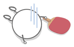 Let's enjoy table tennis!! (English) sticker #3597414