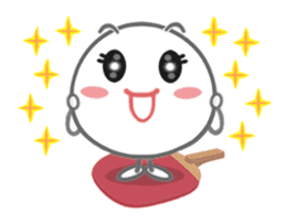 Let's enjoy table tennis!! (English) sticker #3597415