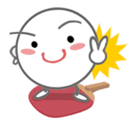 Let's enjoy table tennis!! (English) sticker #3597417