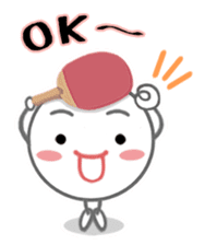 Let's enjoy table tennis!! (English) sticker #3597422