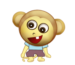 Monka and Friends (English Version) sticker #3597812