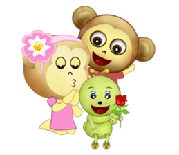 Monka and Friends (English Version) sticker #3597814