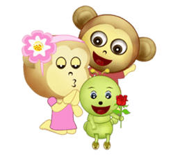 Monka and Friends (English Version) sticker #3597814