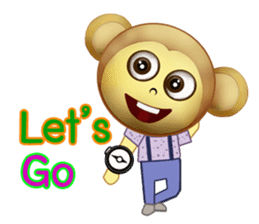 Monka and Friends (English Version) sticker #3597820