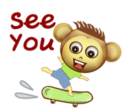 Monka and Friends (English Version) sticker #3597822