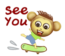 Monka and Friends (English Version) sticker #3597822