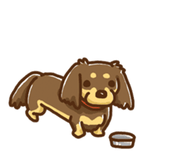 miniature dachshund Tan ver. sticker #3598108