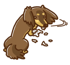 miniature dachshund Tan ver. sticker #3598109