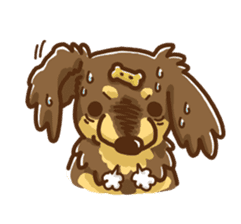 miniature dachshund Tan ver. sticker #3598112