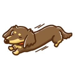 miniature dachshund Tan ver. sticker #3598116