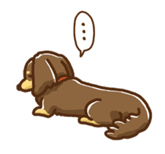 miniature dachshund Tan ver. sticker #3598127