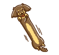 miniature dachshund Tan ver. sticker #3598129
