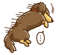 miniature dachshund Tan ver. sticker #3598136
