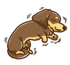 miniature dachshund Tan ver. sticker #3598145