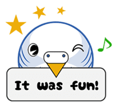 colorful budgie (English version) sticker #3598592