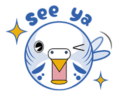 colorful budgie (English version) sticker #3598596