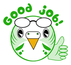 colorful budgie (English version) sticker #3598600