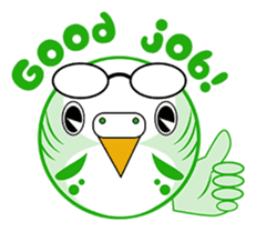 colorful budgie (English version) sticker #3598600
