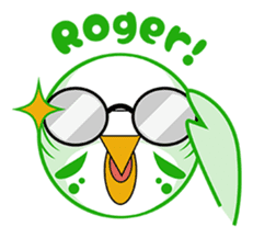 colorful budgie (English version) sticker #3598601