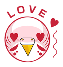 colorful budgie (English version) sticker #3598608