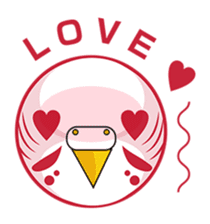 colorful budgie (English version) sticker #3598608