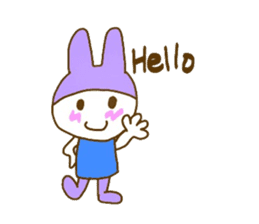 Rabbit wearing a hat sticker #3599546