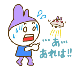 Rabbit wearing a hat sticker #3599552