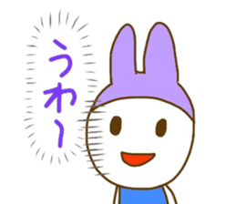 Rabbit wearing a hat sticker #3599553