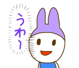 Rabbit wearing a hat sticker #3599553