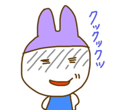 Rabbit wearing a hat sticker #3599555