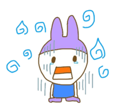 Rabbit wearing a hat sticker #3599560