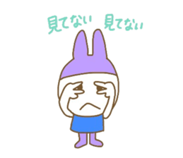 Rabbit wearing a hat sticker #3599563