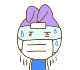 Rabbit wearing a hat sticker #3599565