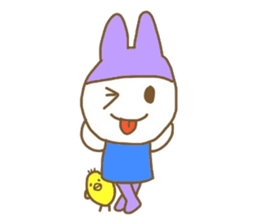 Rabbit wearing a hat sticker #3599568