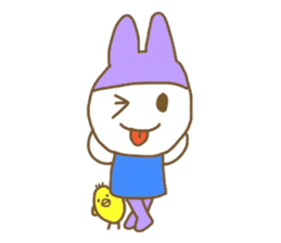 Rabbit wearing a hat sticker #3599568