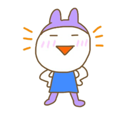 Rabbit wearing a hat sticker #3599569