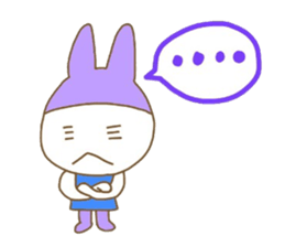 Rabbit wearing a hat sticker #3599571