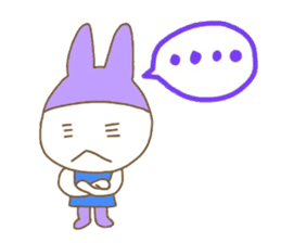 Rabbit wearing a hat sticker #3599571