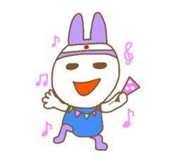 Rabbit wearing a hat sticker #3599572