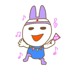 Rabbit wearing a hat sticker #3599572