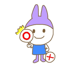 Rabbit wearing a hat sticker #3599577
